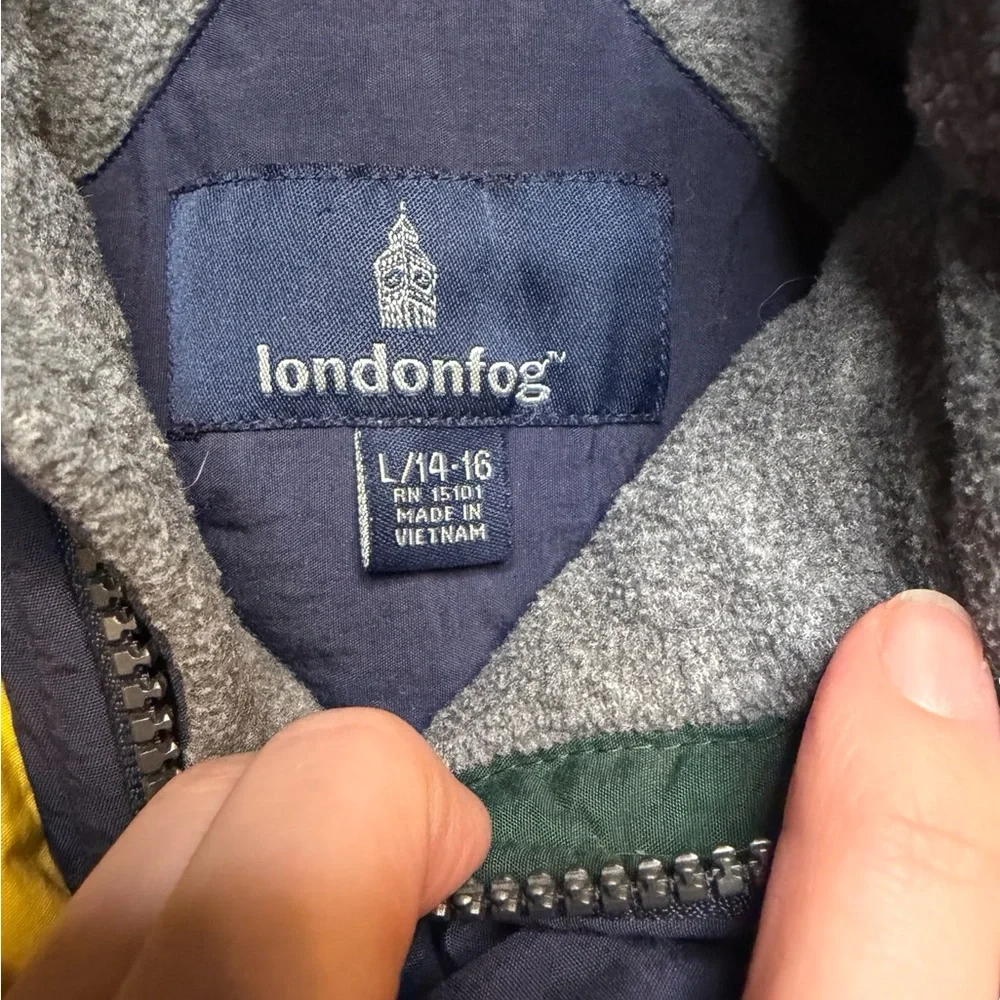 ✨🧥 Vintage London Fog‎ Ski-Style Navy Puffer Jacket Youth Large 14–16 🧥✨